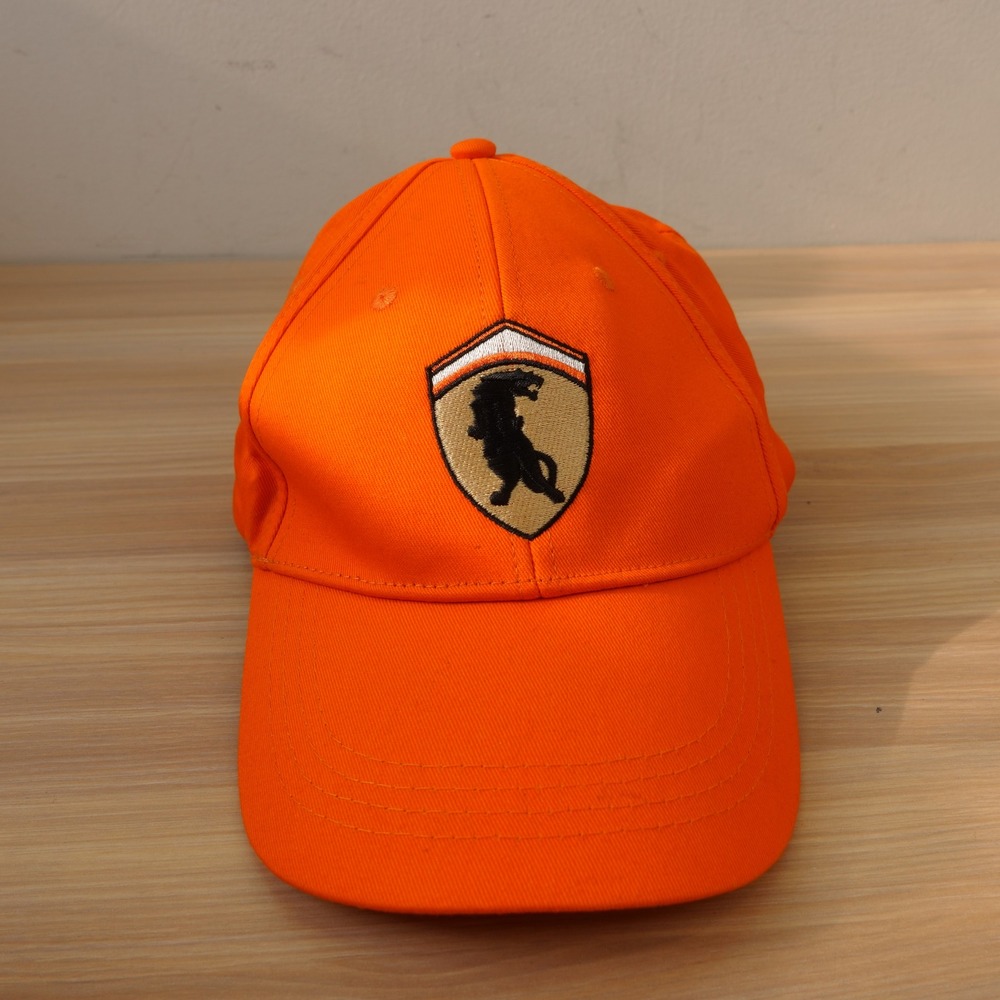Grand Prix VI Cap Orange Shield Crest Logo Racing Circuit Motorsport Strapback